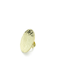 FREYA FULL MOON HAMMERED RING